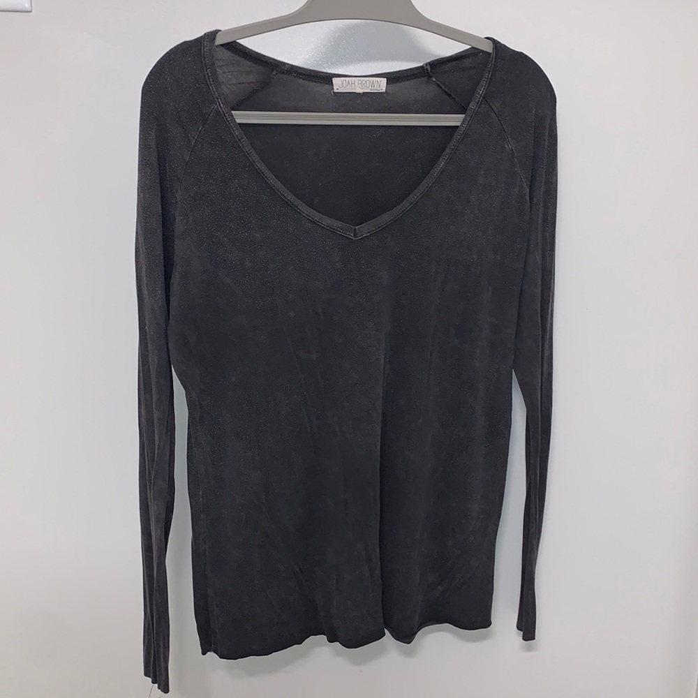 Long sleeve charcoal t shirt
